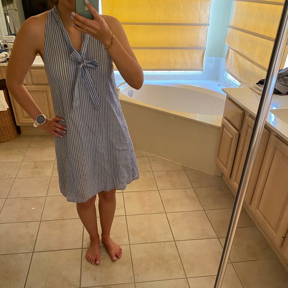 Nordstrom Blue and White Striped Dress